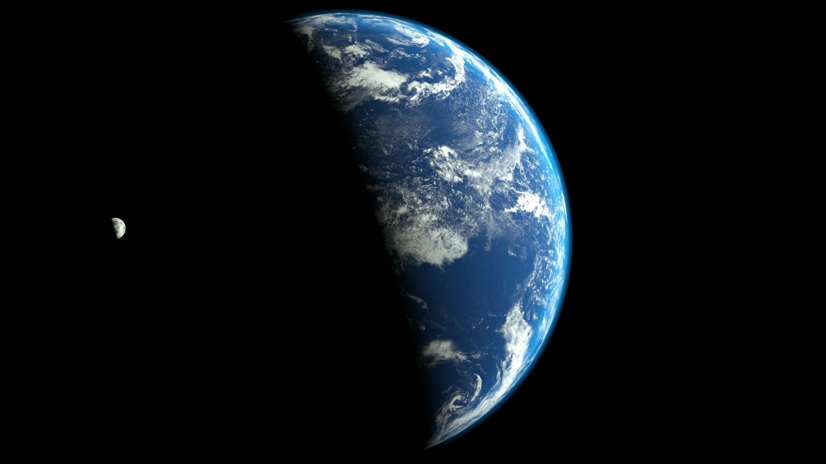 Foto van de aarde gemaakt vanuit de ruimte