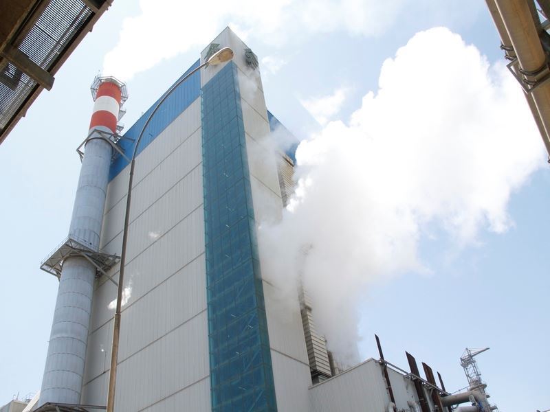 Biomass power plant tower building