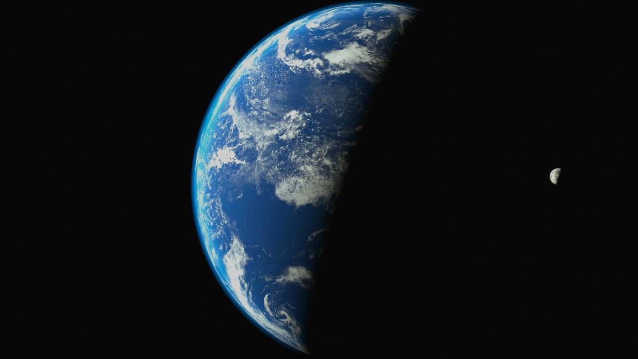 Photo of the earth made from space