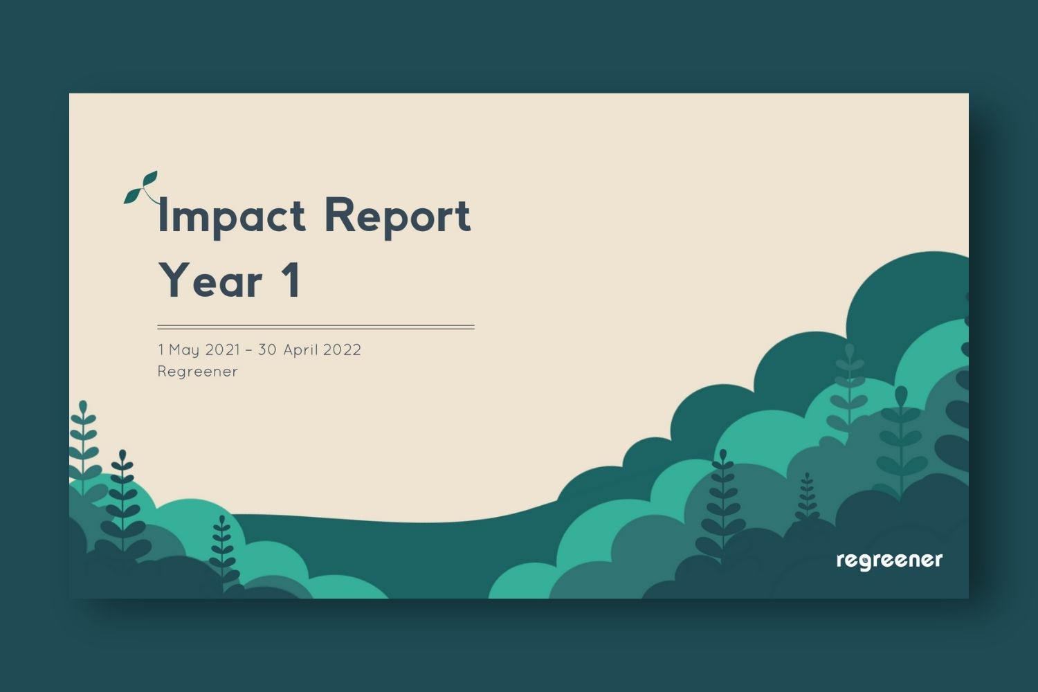 Graphic of regreener impact report year 1