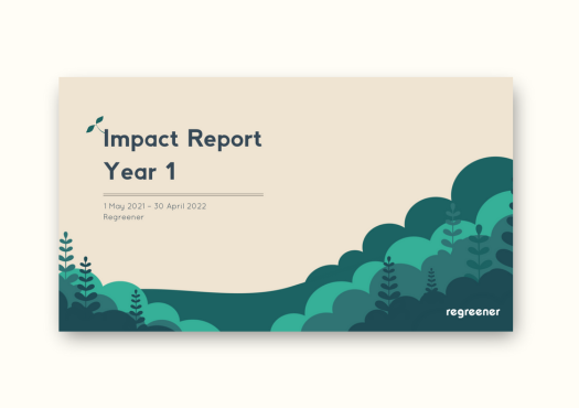 Graphic of regreener impact report year 1